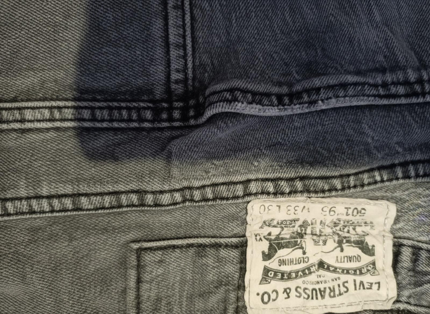 Levi's Grey Denim Jeans - Faded Vintage - W33 L30