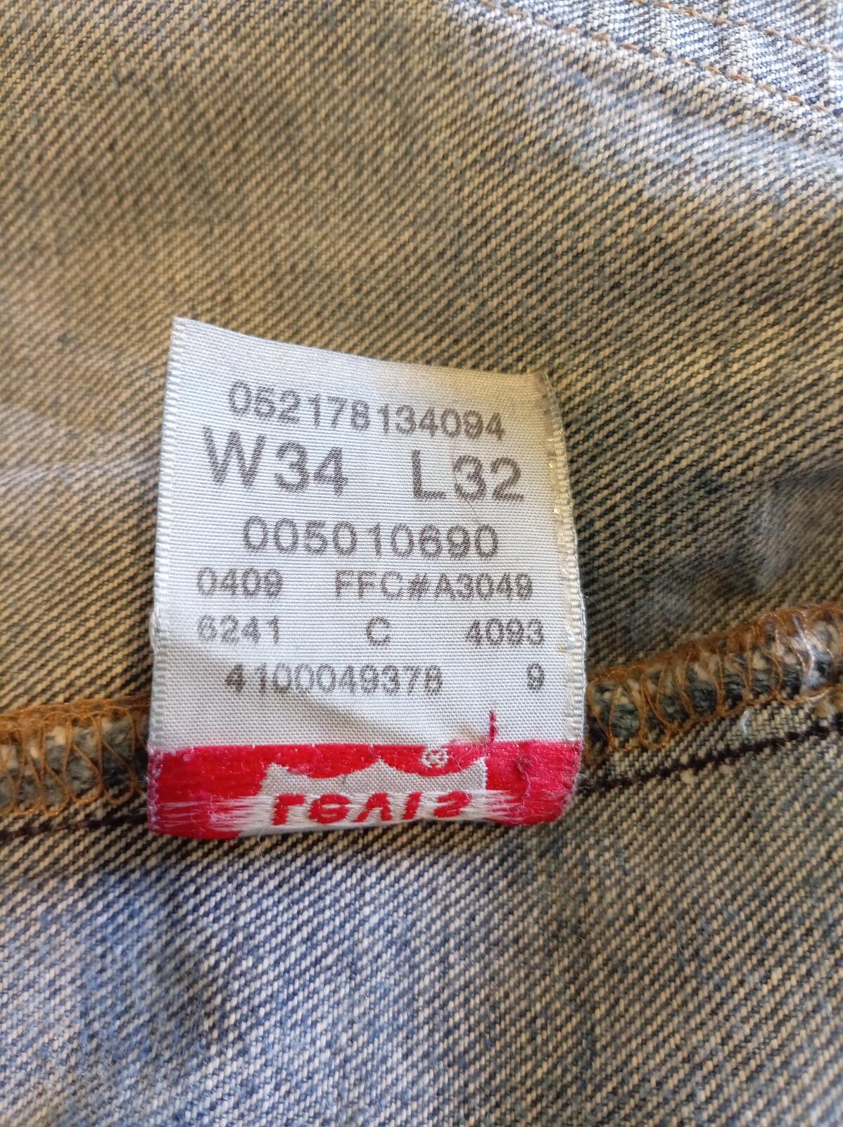 Levi's Vintage Look Blue Denim Jeans - Made 2009 - W34 L32