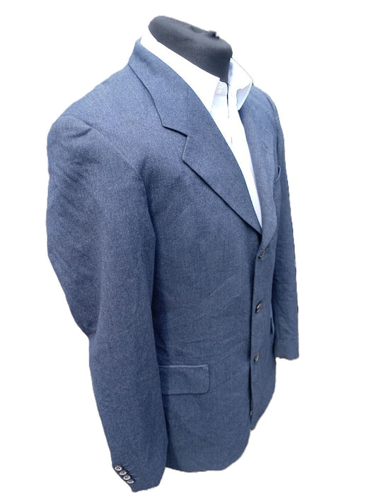 Vintage Hugo Boss Jacket 40R Blue Vitale Barberis Canonico Super 110s Wool