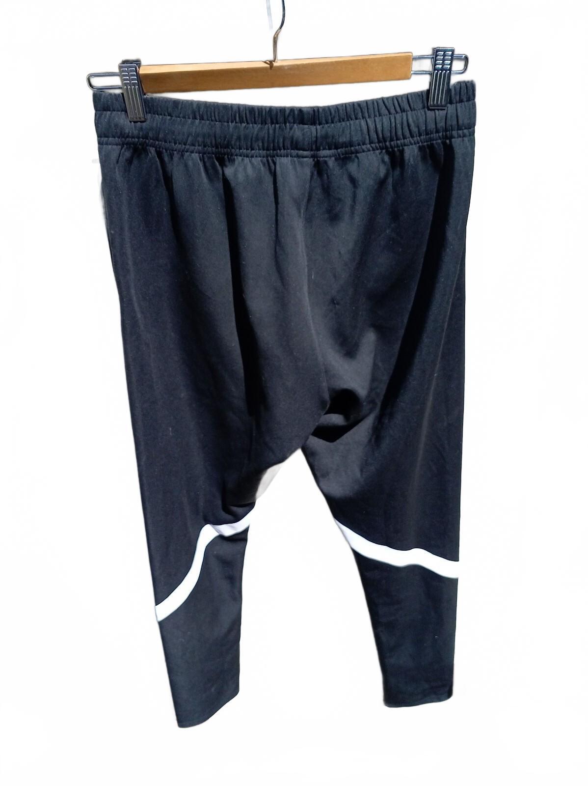 Kratos Sport Black Athletic Joggers with Flying Player Logo - Large