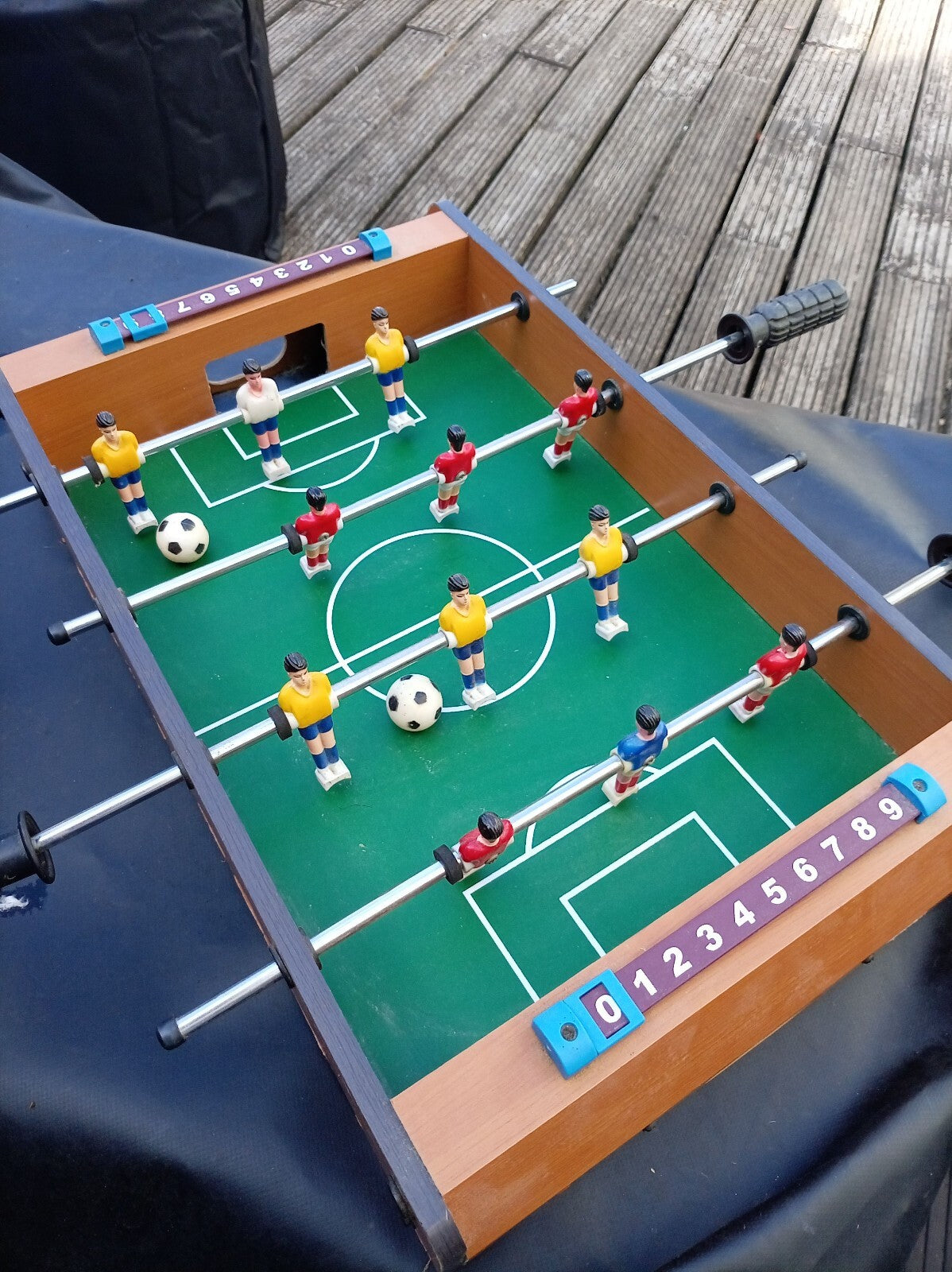 Bring Football Home! Tabletop Foosball Game Set with Scoring Counters