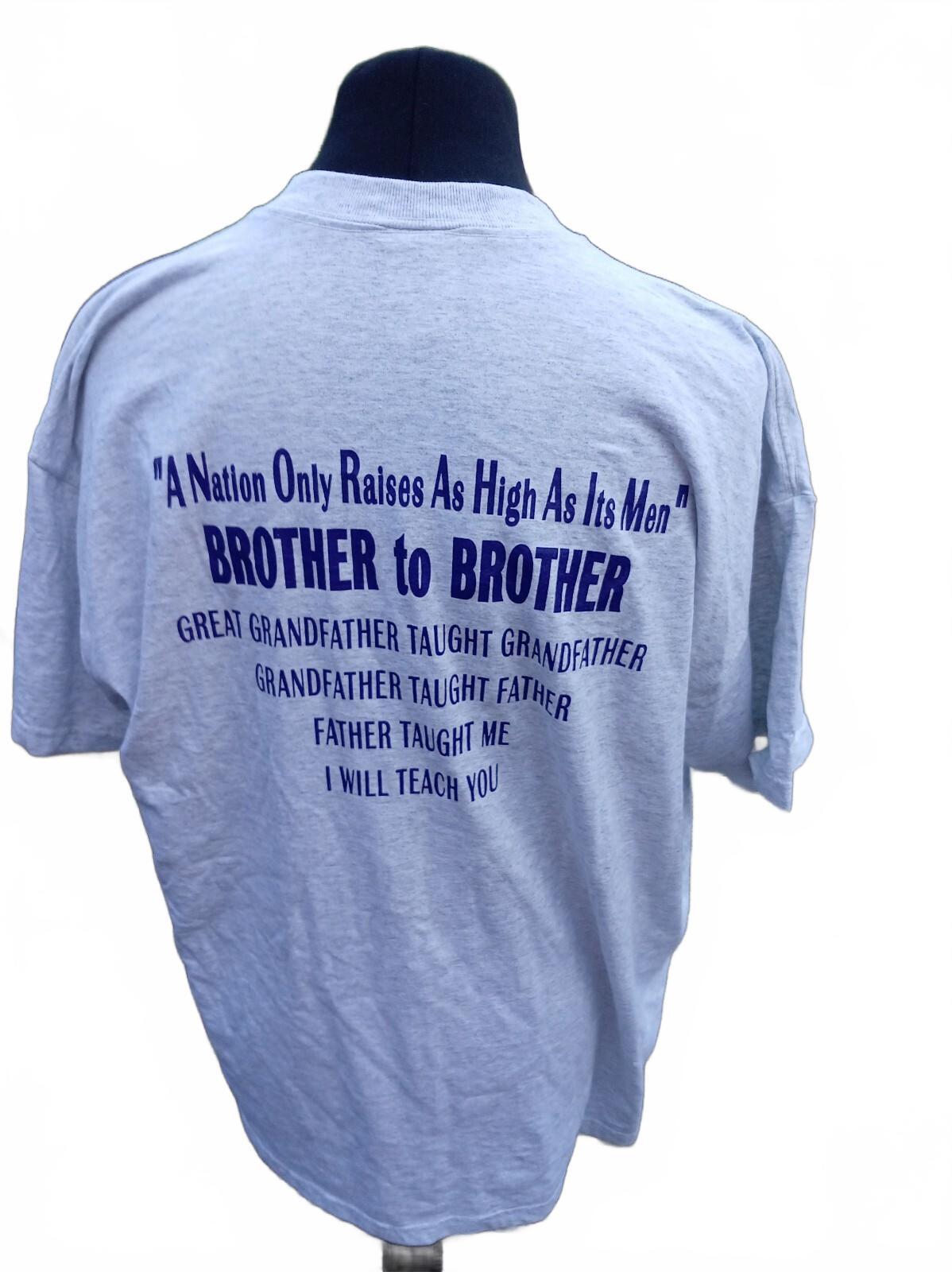 XXL Men's Grey Graphic T-Shirt with Stag and Inspirational Text