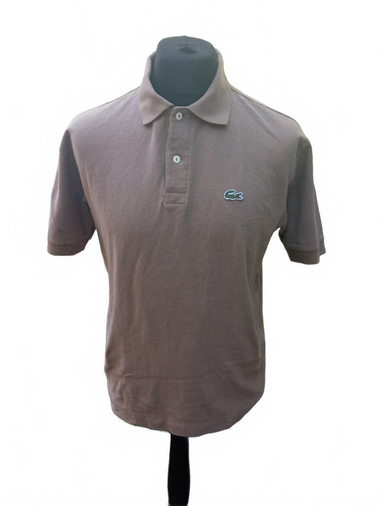 Beautiful Lacoste Light Brown Polo Shirt - Size 7, 2XL, 22" P2P - fits like XL