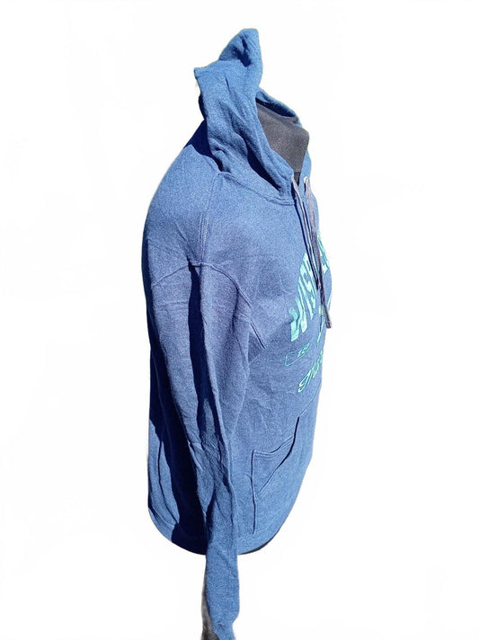 Blue Hooded Sweatshirt with Wise Resort Maryland Print - Small