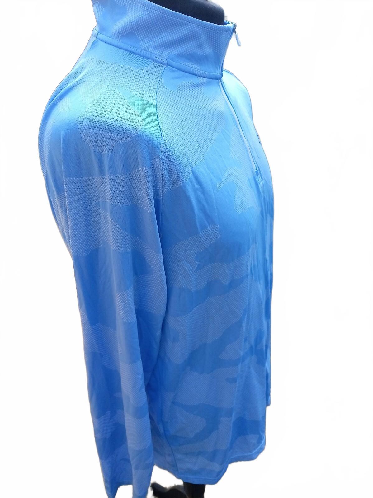 Under Armour Light Blue Camo 1/4 Zip - XL 23" P2P