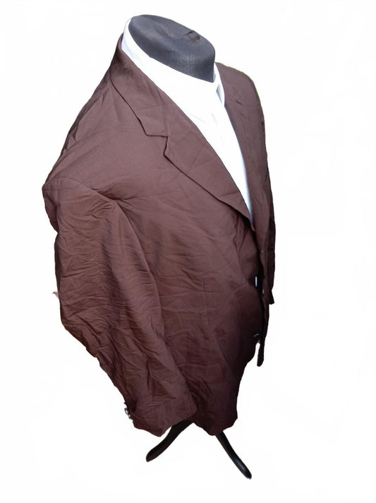 Beautiful Brown Vintage Hugo Boss Rossellini Movie U Blazer – 48R – Made in USA