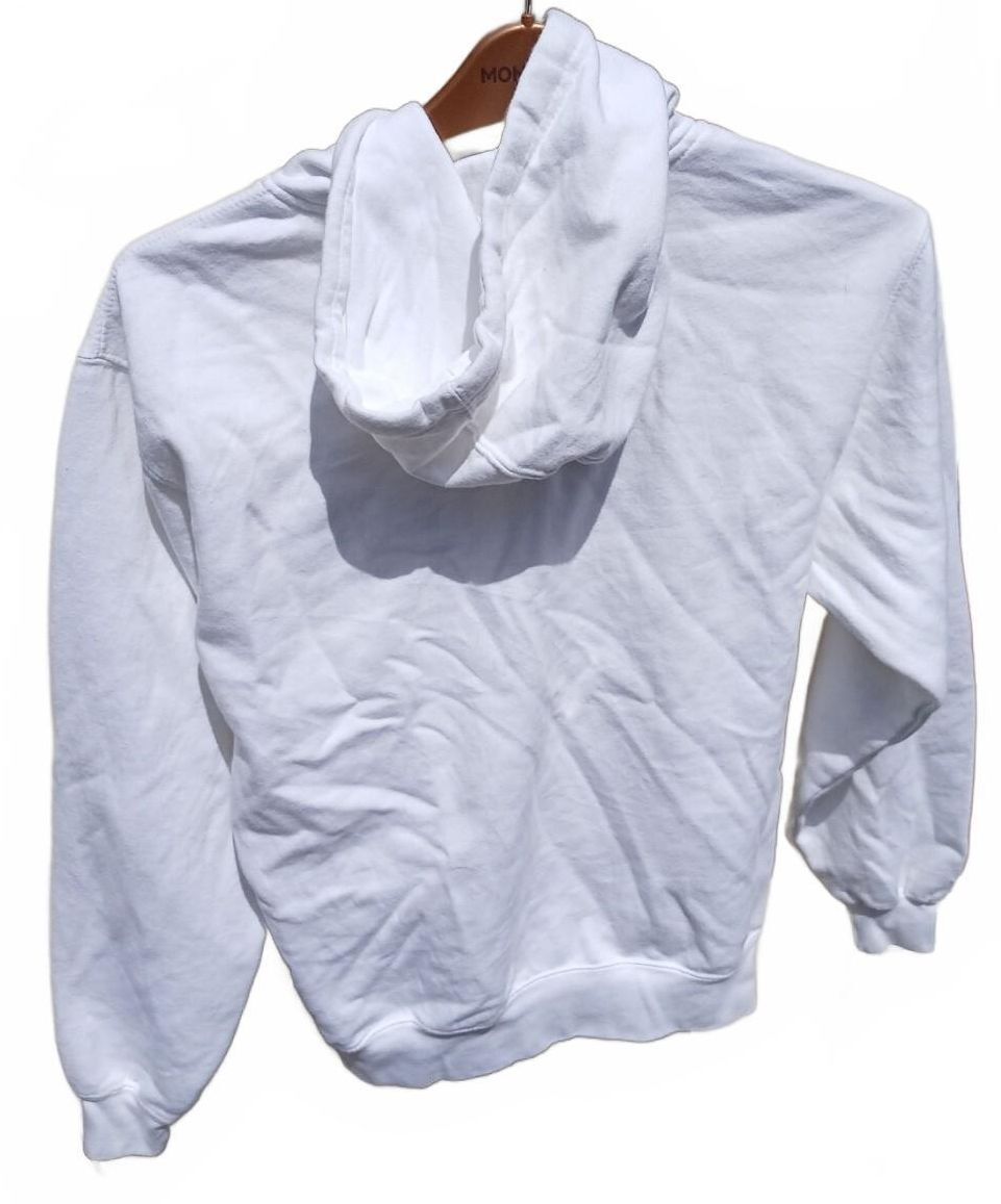White Michigan Hoodie Sweatshirt with Front Pocket - XS - 19" P2P
