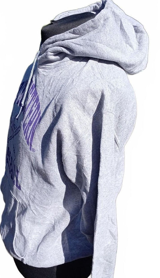 Northwestern Baseball Grey Hoodie Sweatshirt - Medium - 21" P2P