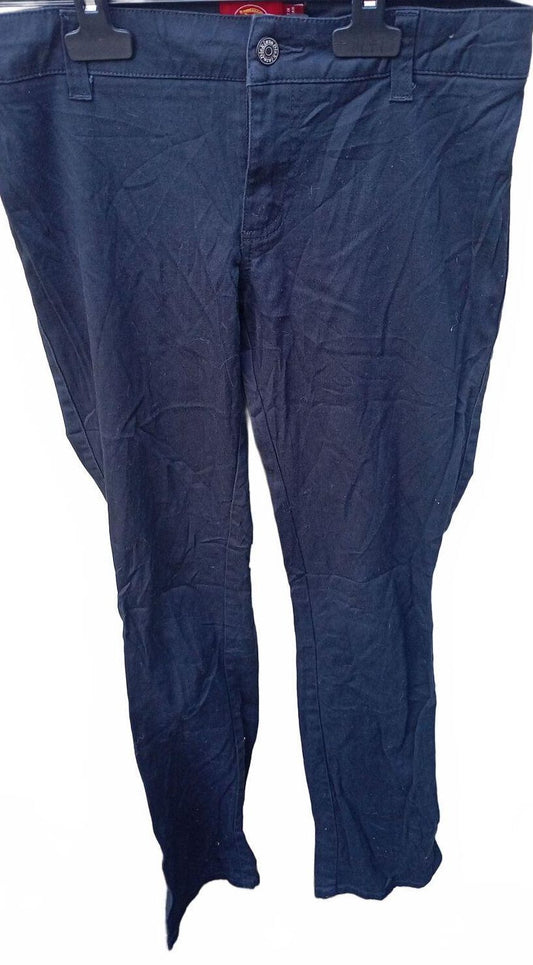 Dickies Work Pants 28x30 Dark Navy Blue Trousers Skater Streetwear Flat Front