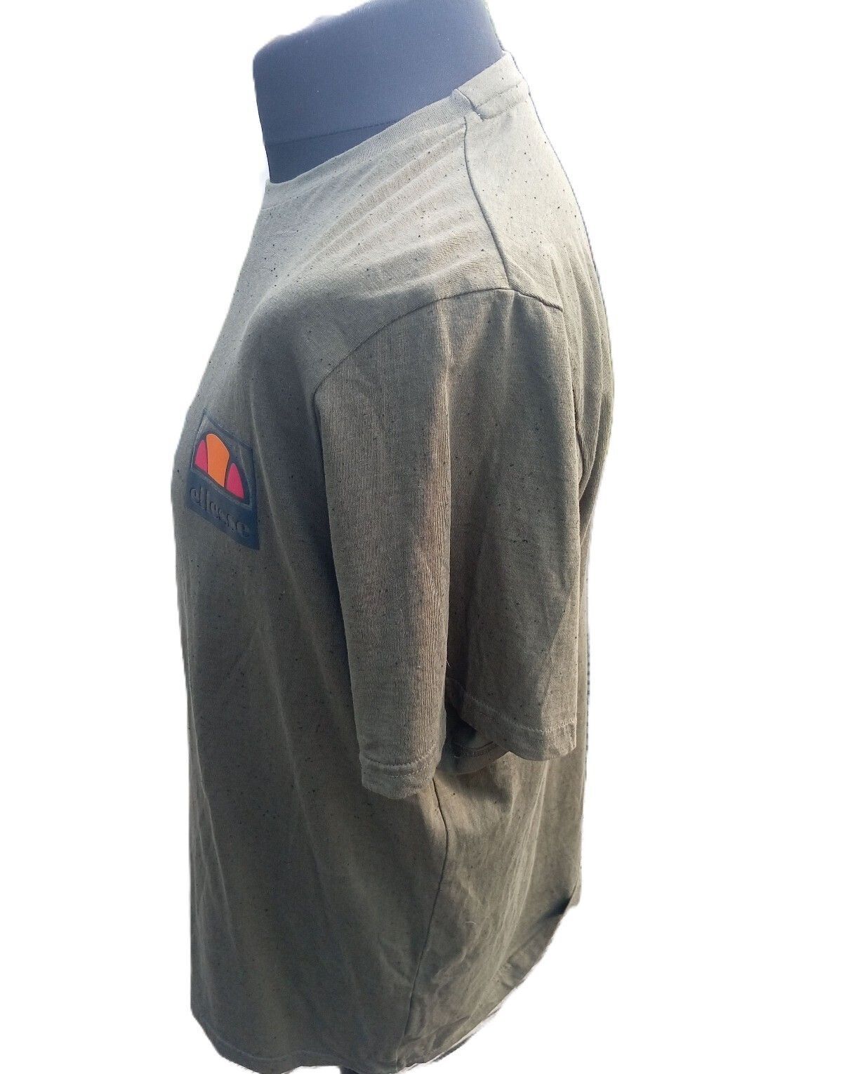 Ellesse Men's Olive Green Logo T-Shirt - Large 23"