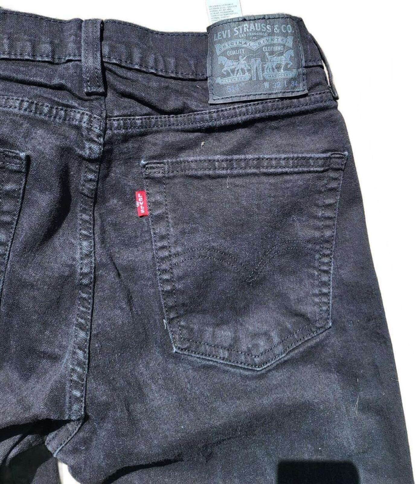 Levi’s 514 Straight Jeans W32 L34 – Black – Men’s Denim – Great Condition