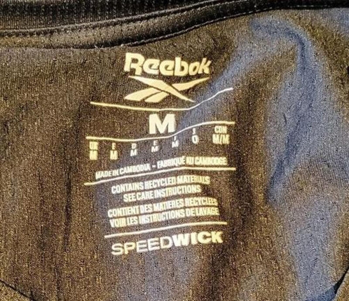 Reebok Men’s Medium Long Sleeve Training Top - Black - Running Base Layer