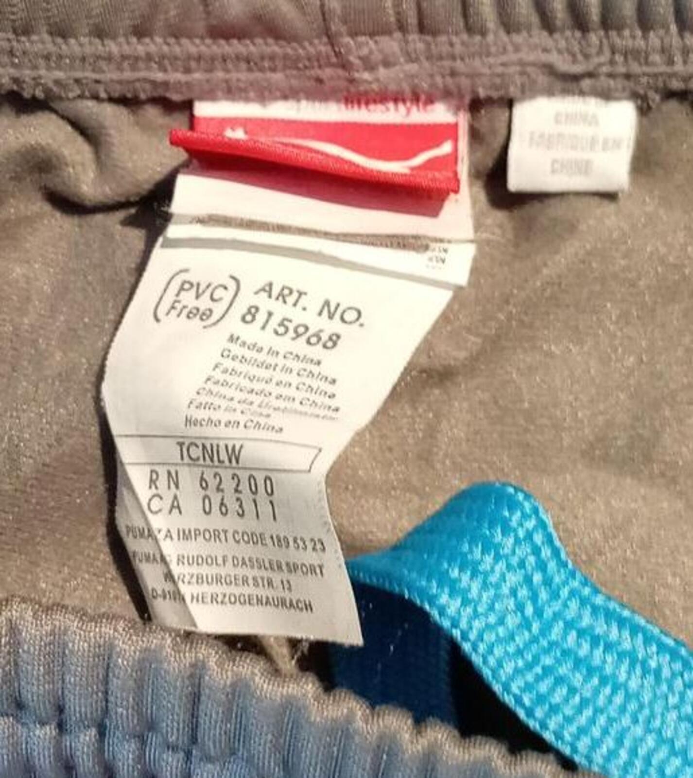 Puma Grey Track Pants with Side Stripe and Logo XL