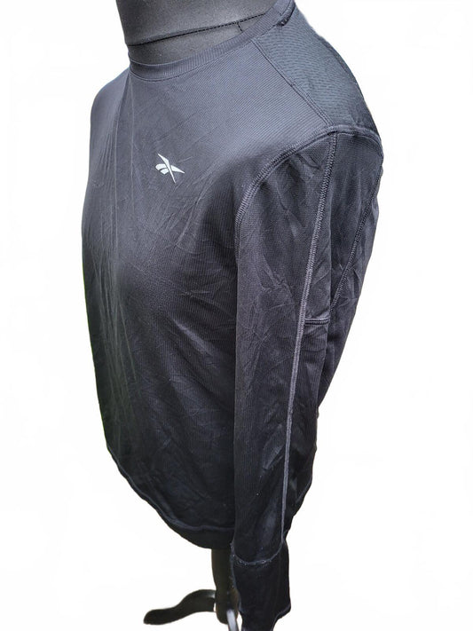Reebok Men’s Medium Long Sleeve Training Top - Black - Running Base Layer
