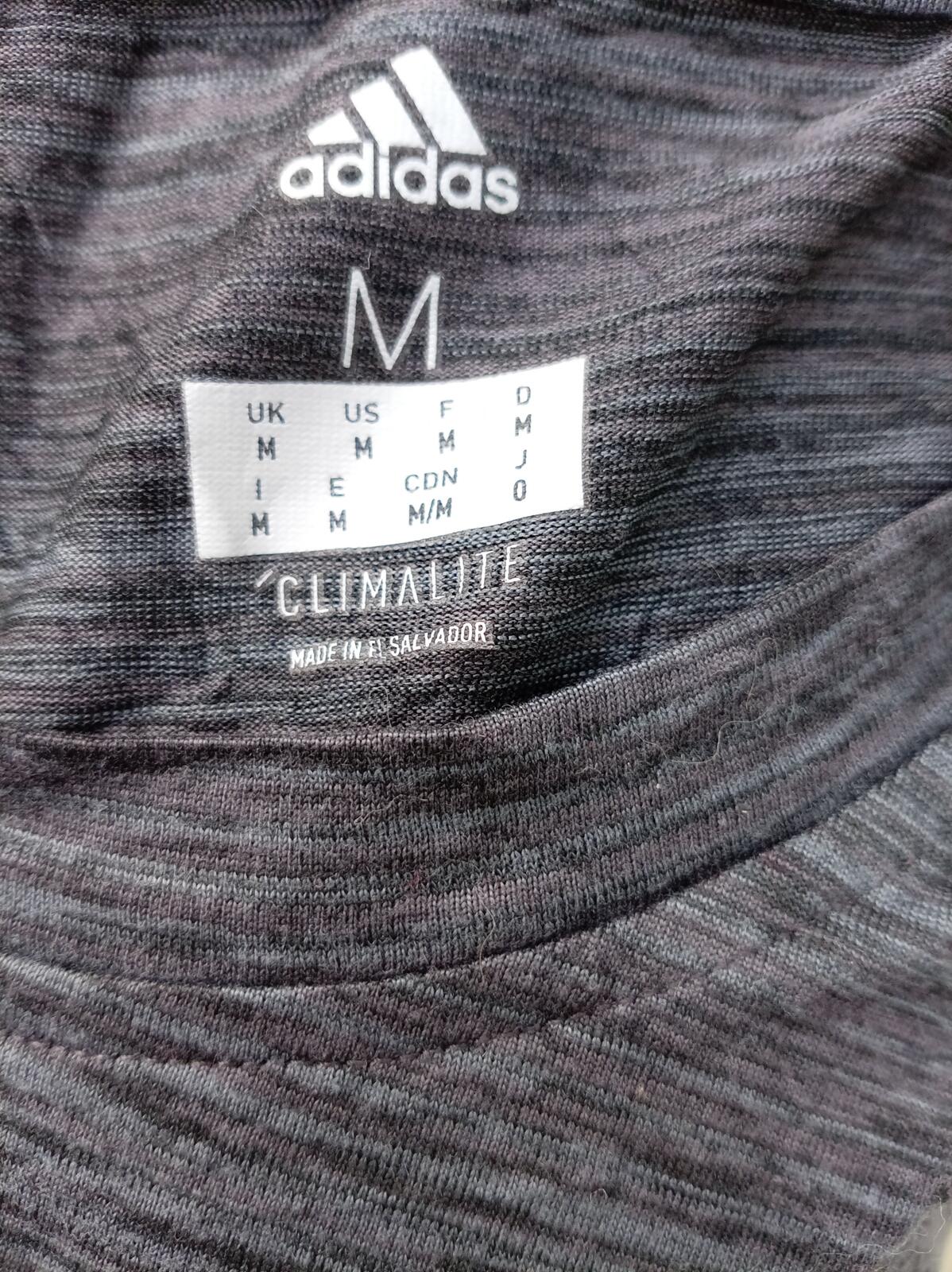 adidas Men’s Medium Training T-Shirt - Charcoal Space-Dye - Great Condition