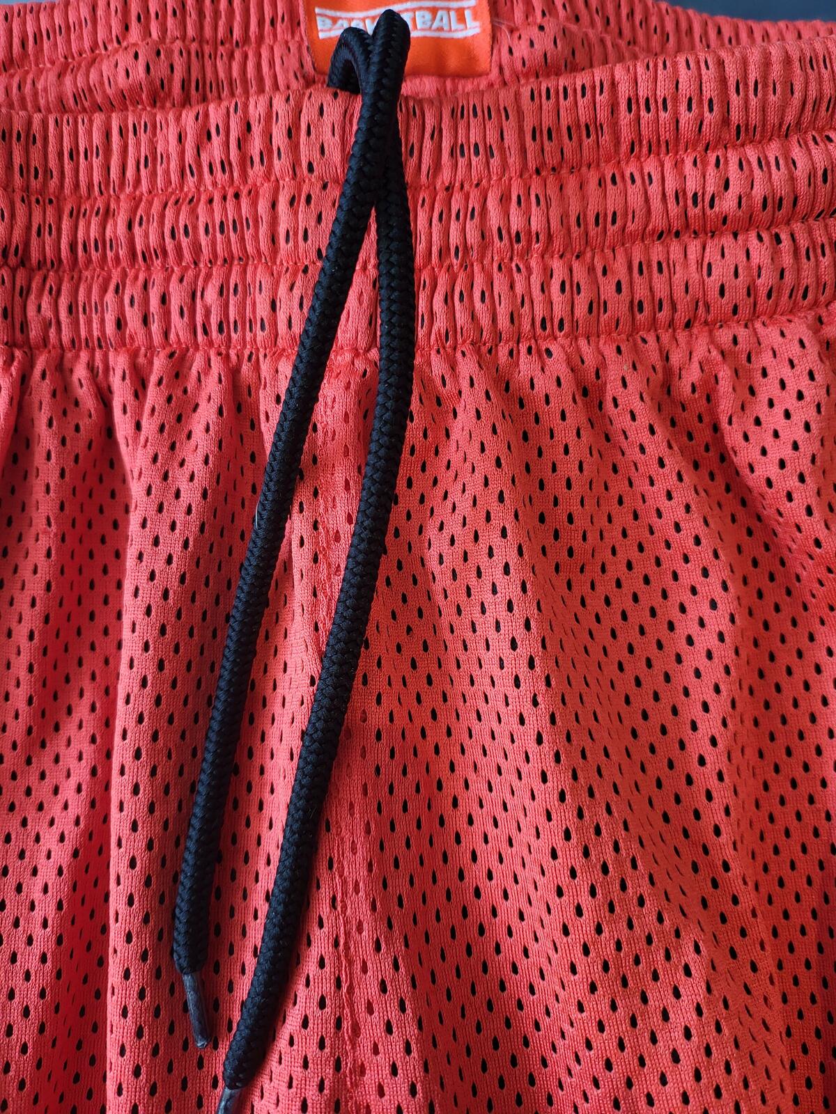 Adidas 3-Stripe Mesh Basketball Shorts - Bright Orange - Small - Beautiful