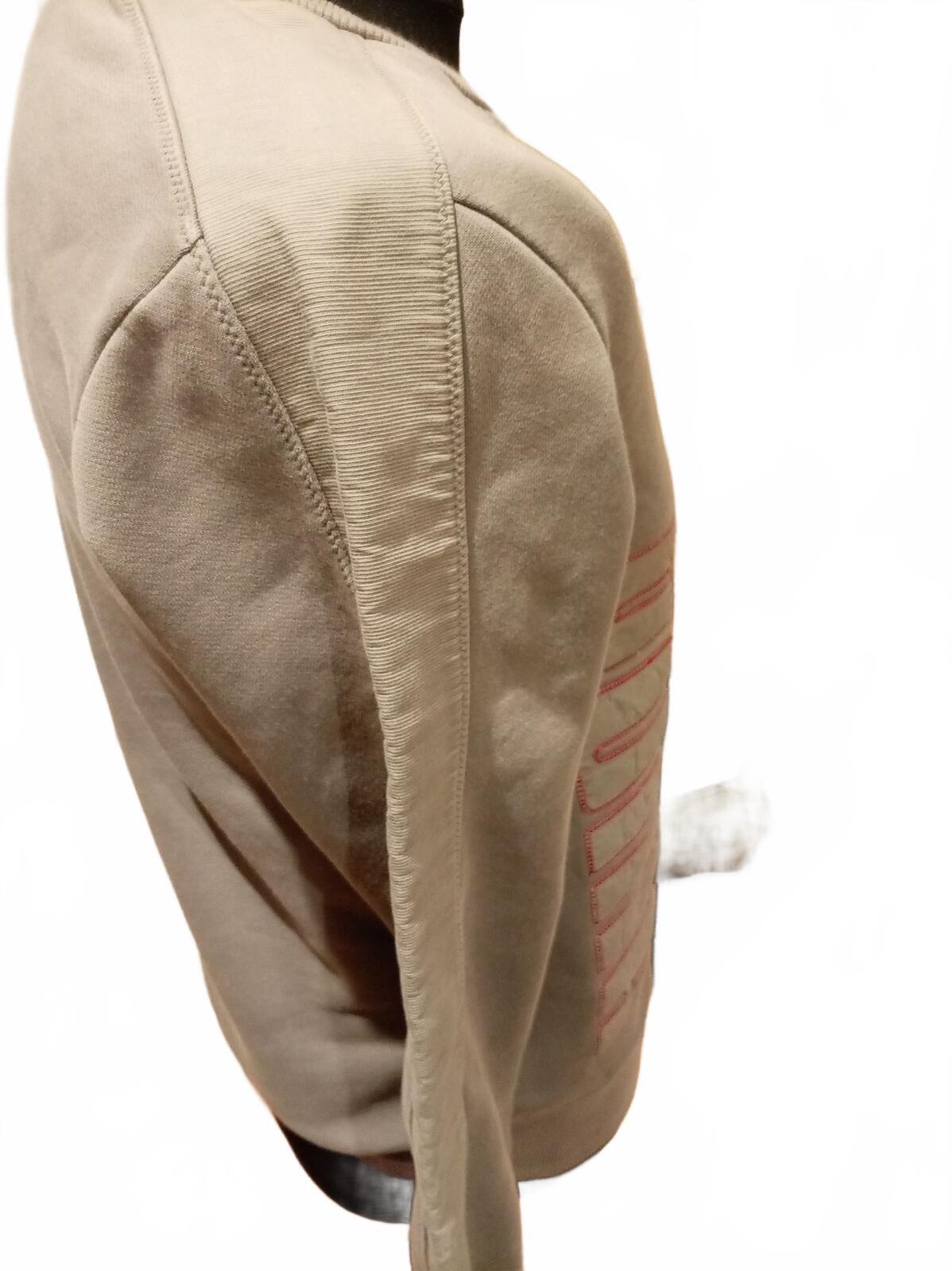 Puma Beige Crewneck Sweatshirt with Logo Detail - Small
