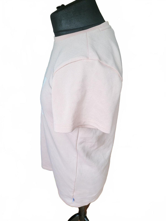Adidas Originals Pastel Pink Trefoil Pique Tee Dress - Size 10