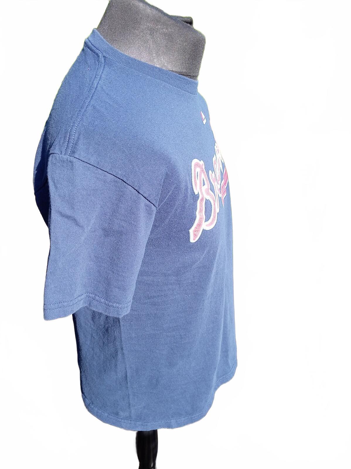 Official MLB Atlanta Braves Shirt Mens Large L Navy Majestic Freddie Freeman 5