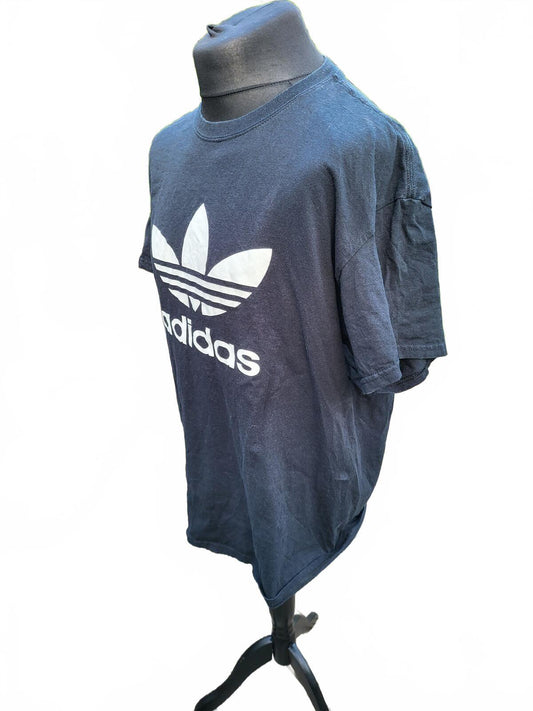 adidas Originals Trefoil Shirt Mens XL Extra Large Black White Graphic Retro Tee
