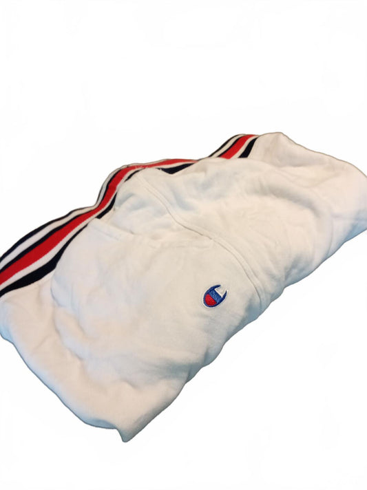 Champion Joggers Mens Large White Joggers Striped Retro