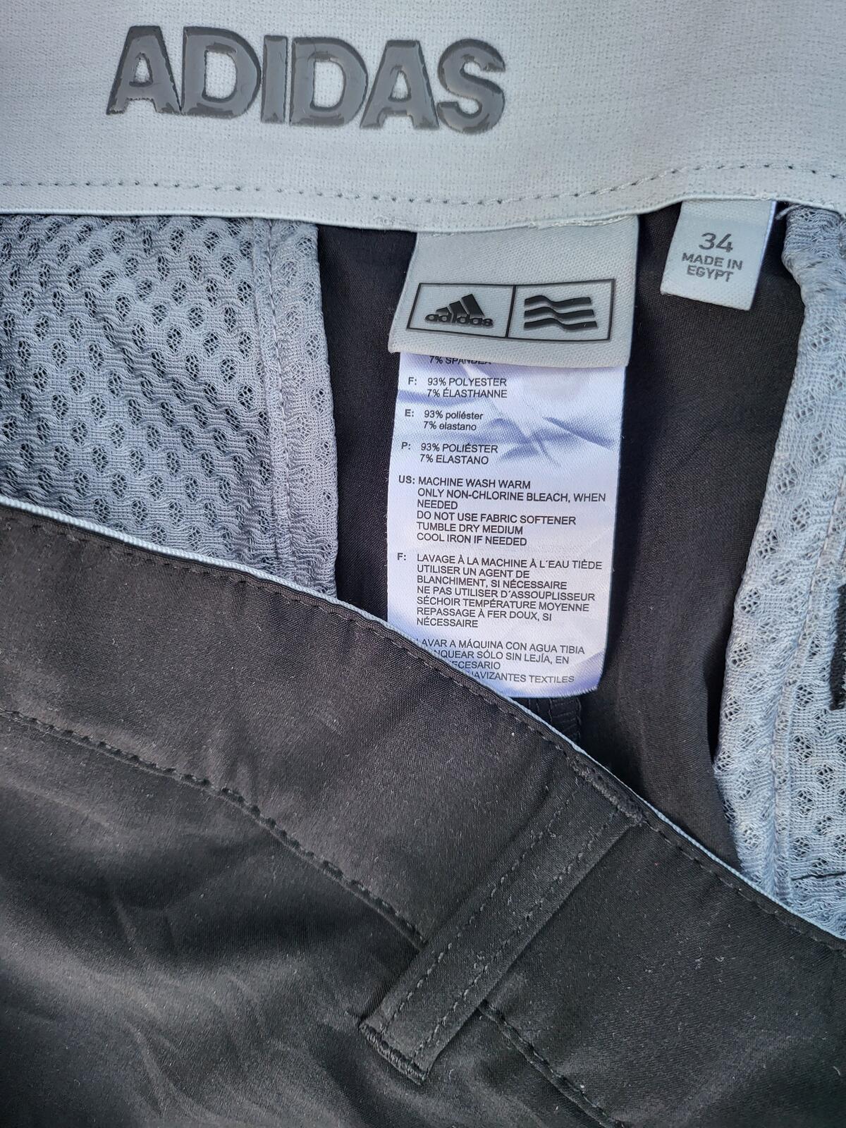 Adidas Training Trousers W34 L31 – Black Men’s Pants – Mesh‑Lined – Lightweight