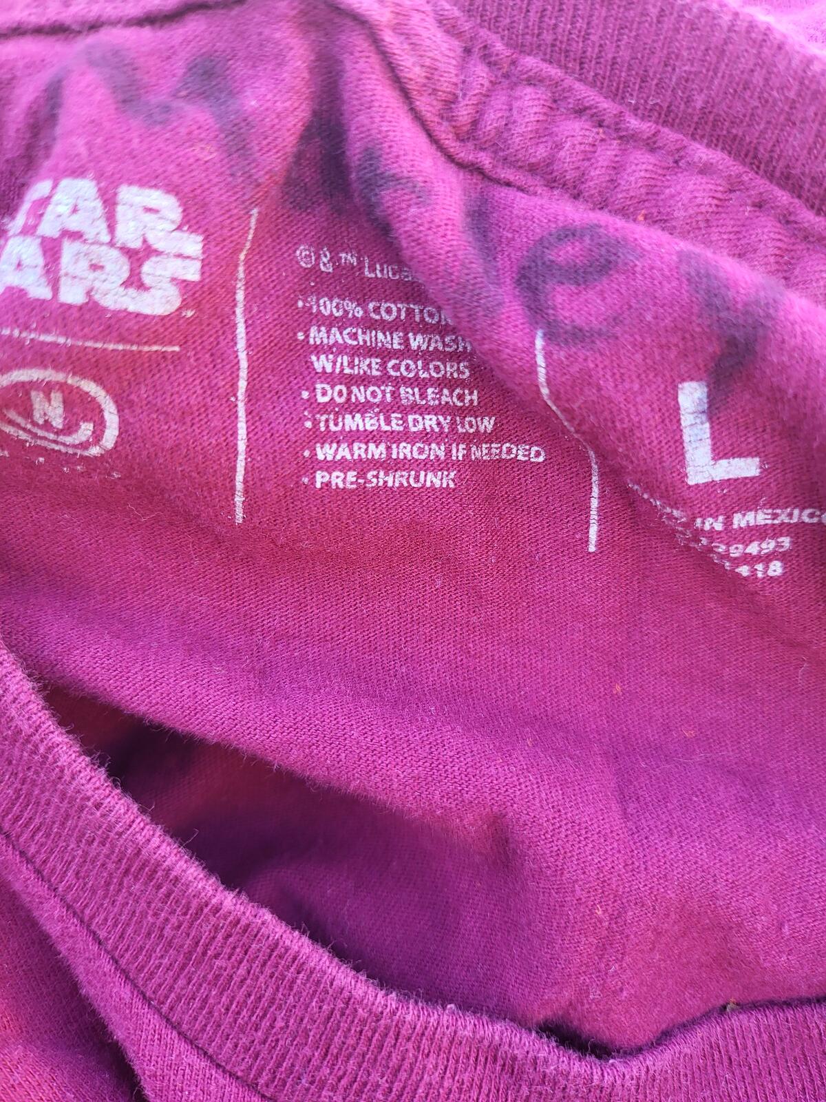 Star Wars NEFF T‑Shirt – Size L – Millennium Falcon Graphic – Maroon – Men’s
