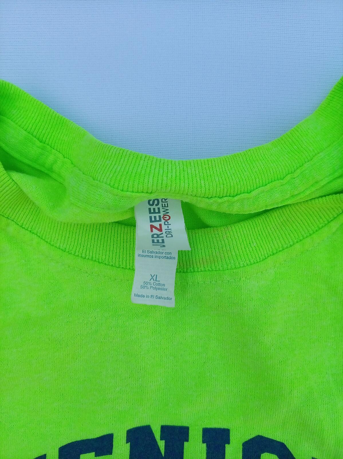 Idaho Senior Wood Bat Softball T-Shirt - Flying Squirrels #8 - Neon Green Large