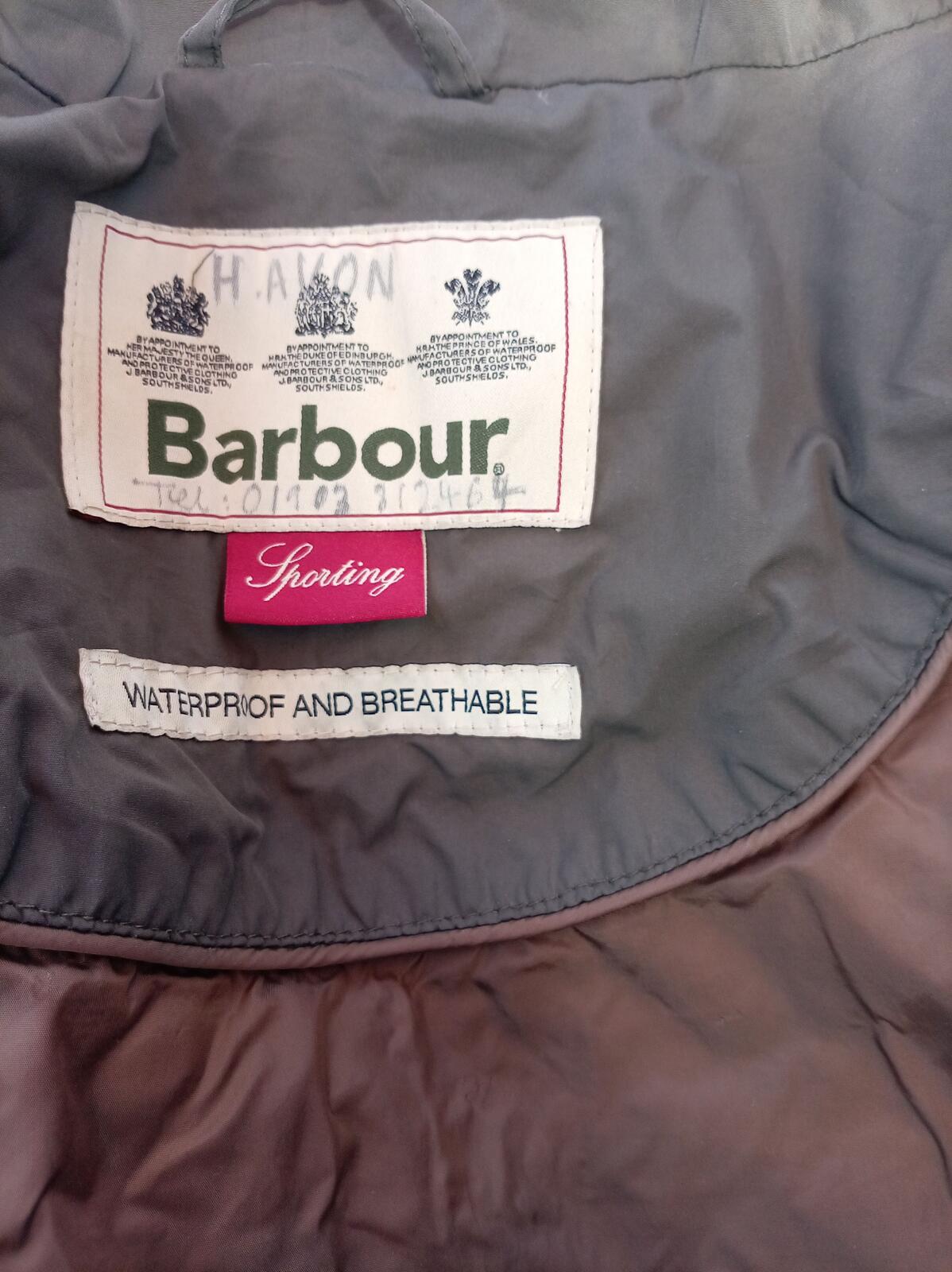 Barbour Sporting Men's Waterproof Jacket Sage Green XXL (27" Pit to Pit)