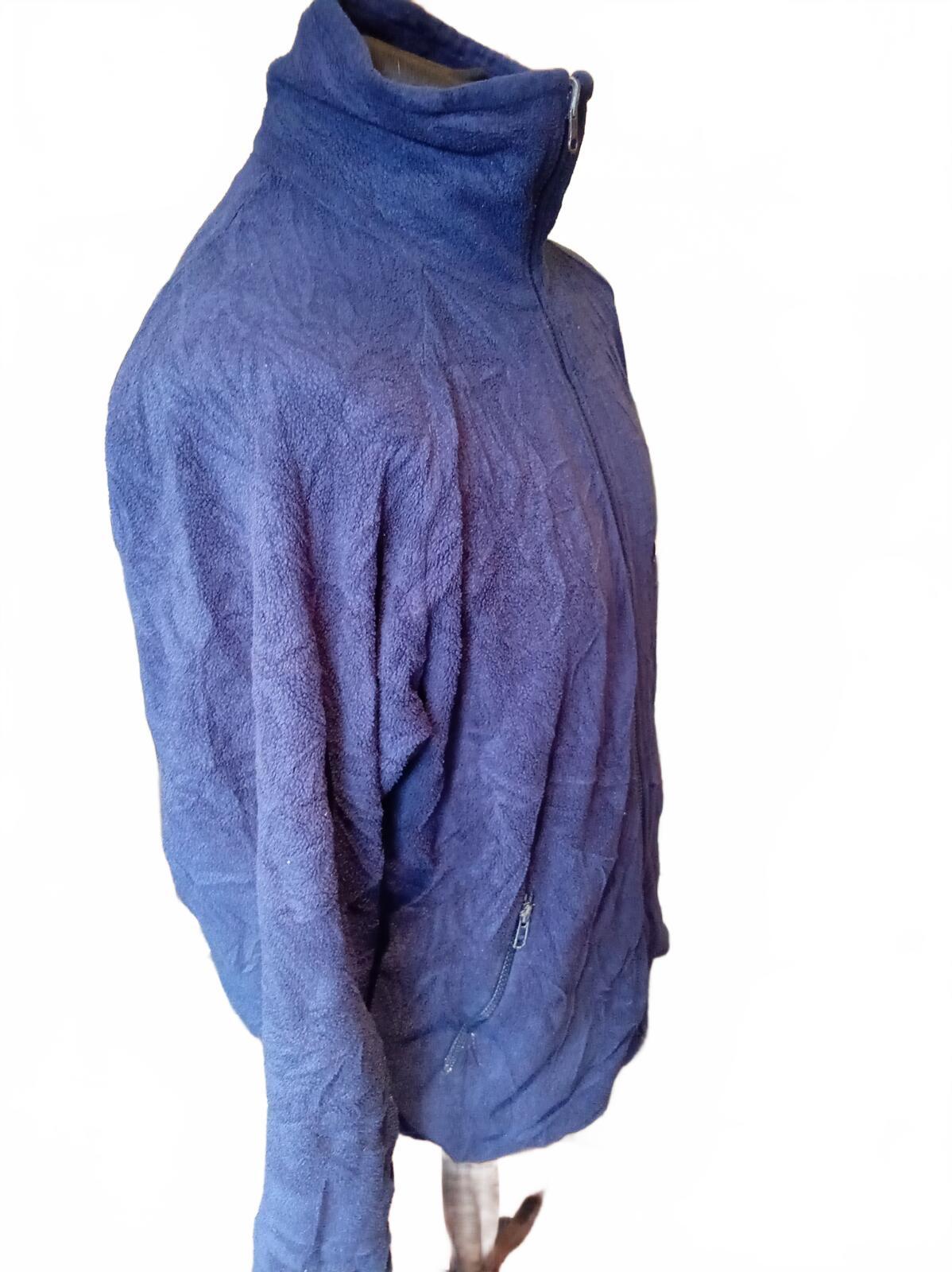 Vintage Berghaus Full Zip Fleece Made in Great Britain Navy Blue Men's L 23" P2P