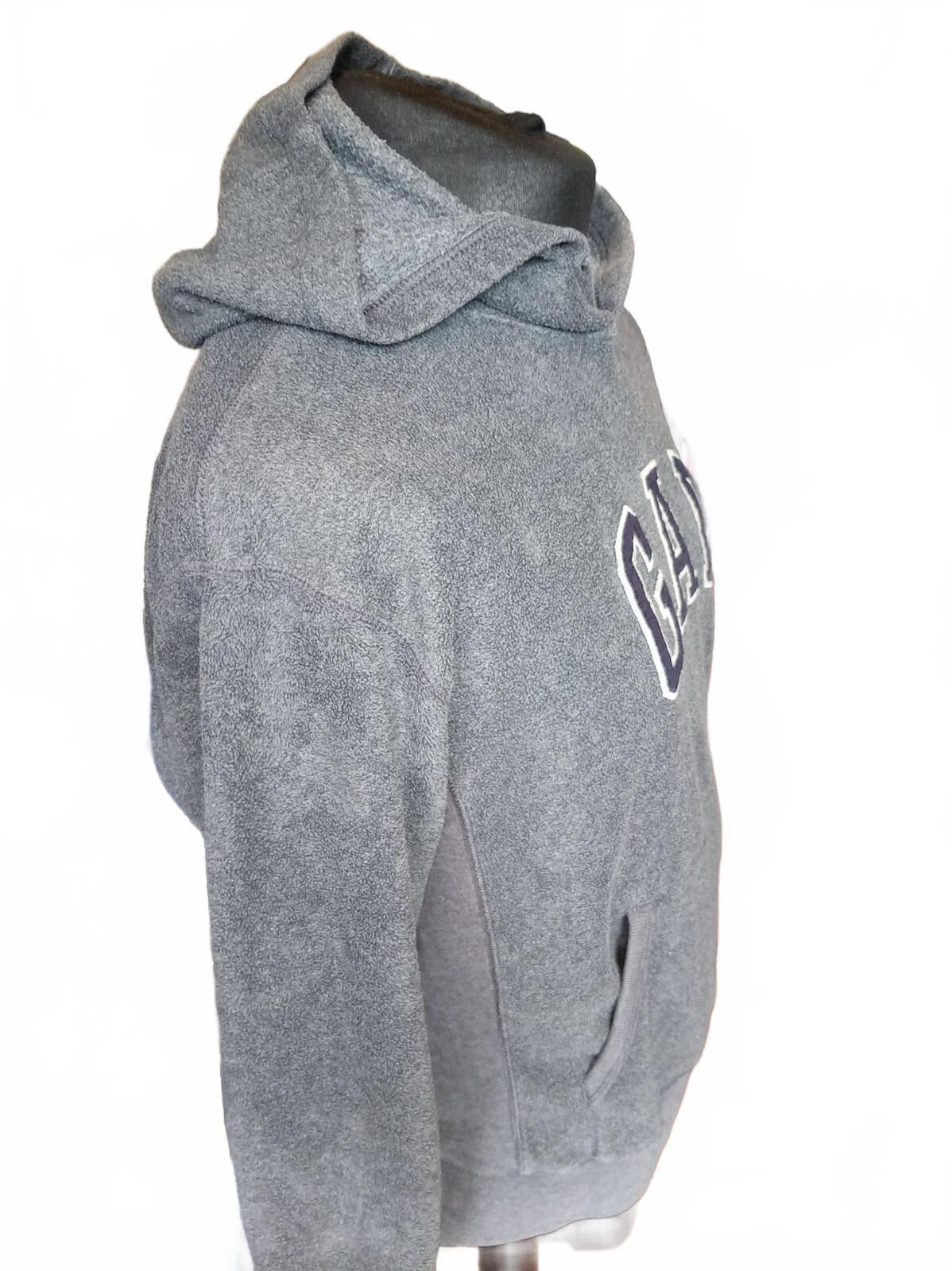 GAP Grey Hooded Sweatshirt Hoodie - Small - 20" Pit to Pit