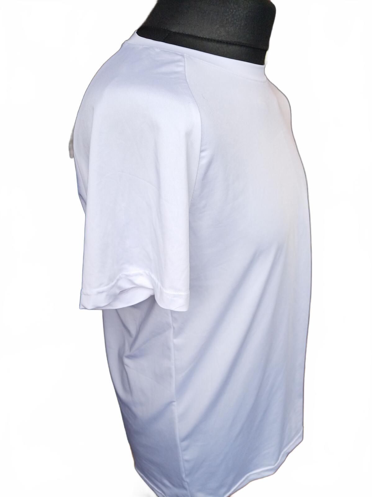 White Sports T-Shirt with Yellow Diving Kratos Rugby Logo - Large