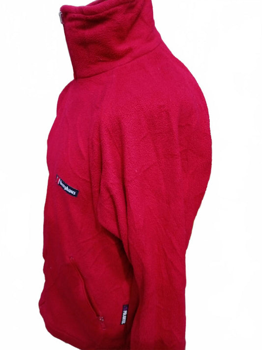 Vintage 80s BERGHAUS Fleece Jacket Medium Red Made In GB Rave Gorpcore