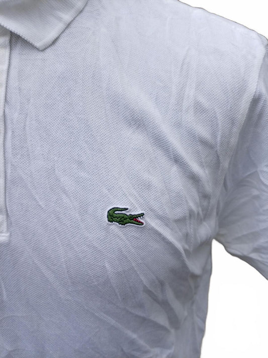 Lacoste Mens Polo Shirt White Slim Fit Size 6 XL Classic Piqué Short Sleeve