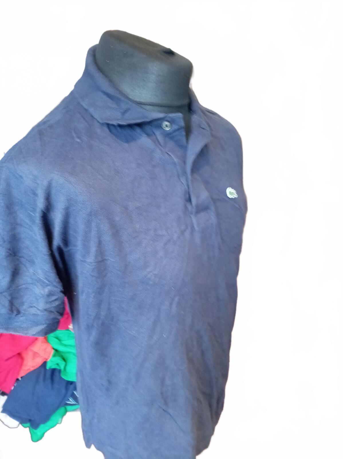 Lacoste Men's Polo Shirt Size 5 Large L Blue Short Sleeve Classic Pique Logo