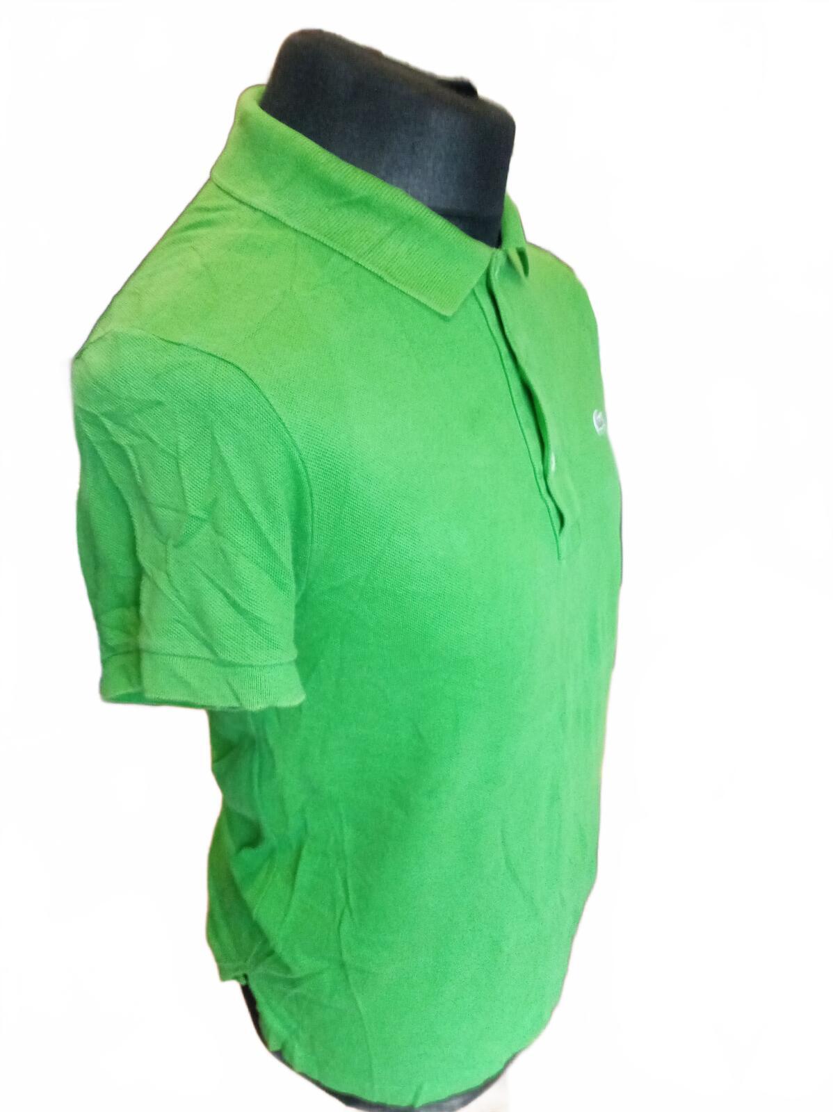 Lacoste Men's Polo Shirt Size 4 Medium M Green Short Sleeve Classic Pique Croc