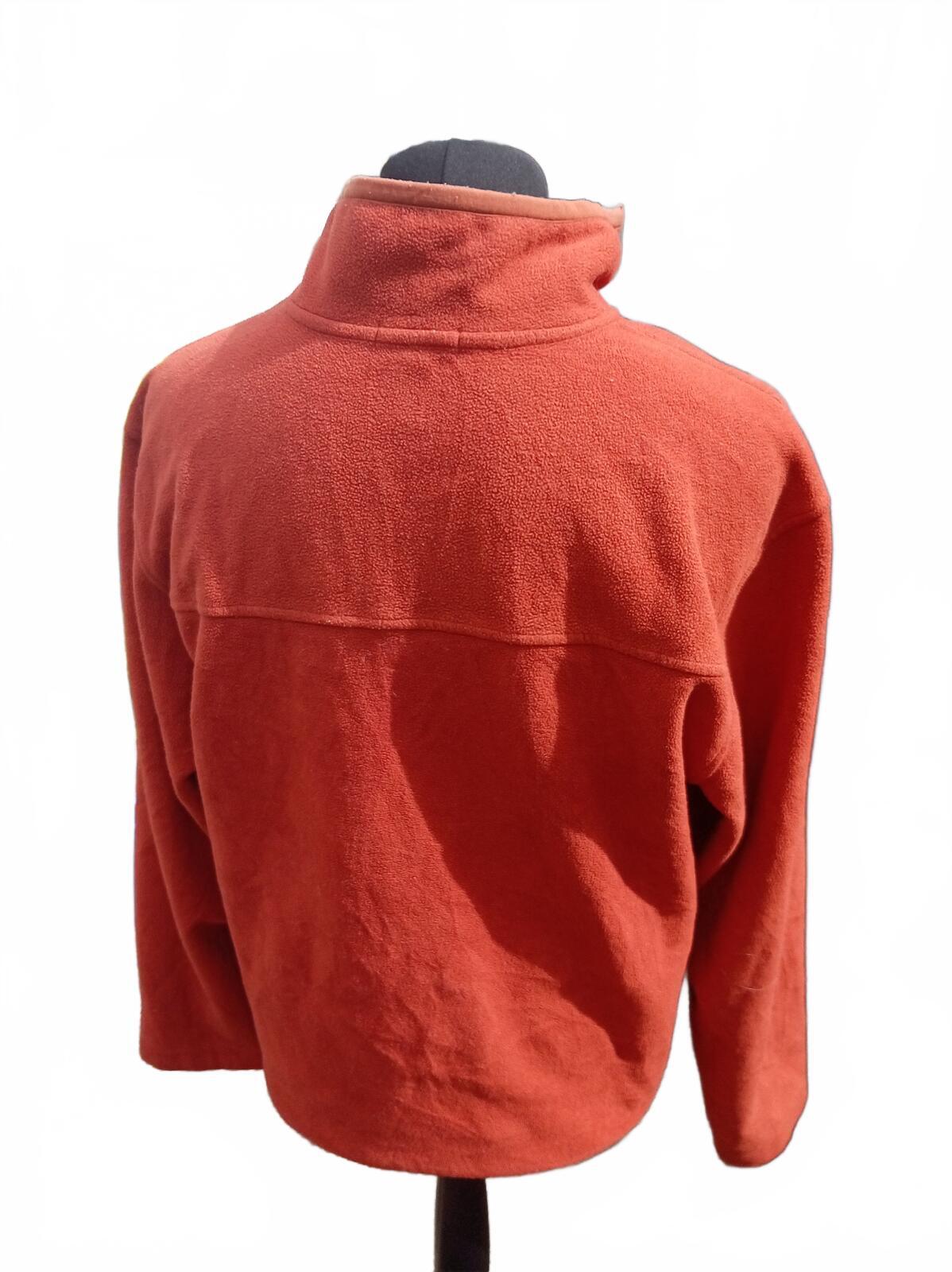 GAP Orange Quarter Zip Fleece Pullover Top - Large