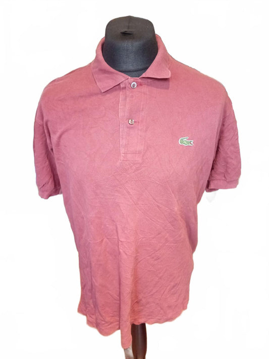 Lacoste Men’s Pink Short Sleeve Polo Shirt - Size 5 Large