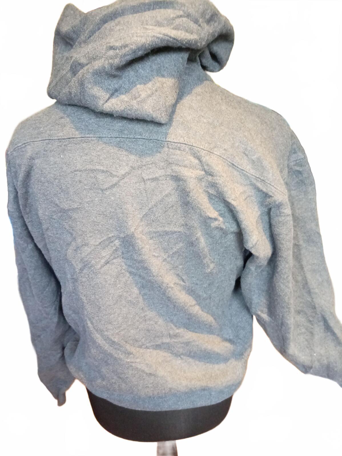 OLSH Hockey Grey Lace-Up Graphic Hoodie - Medium