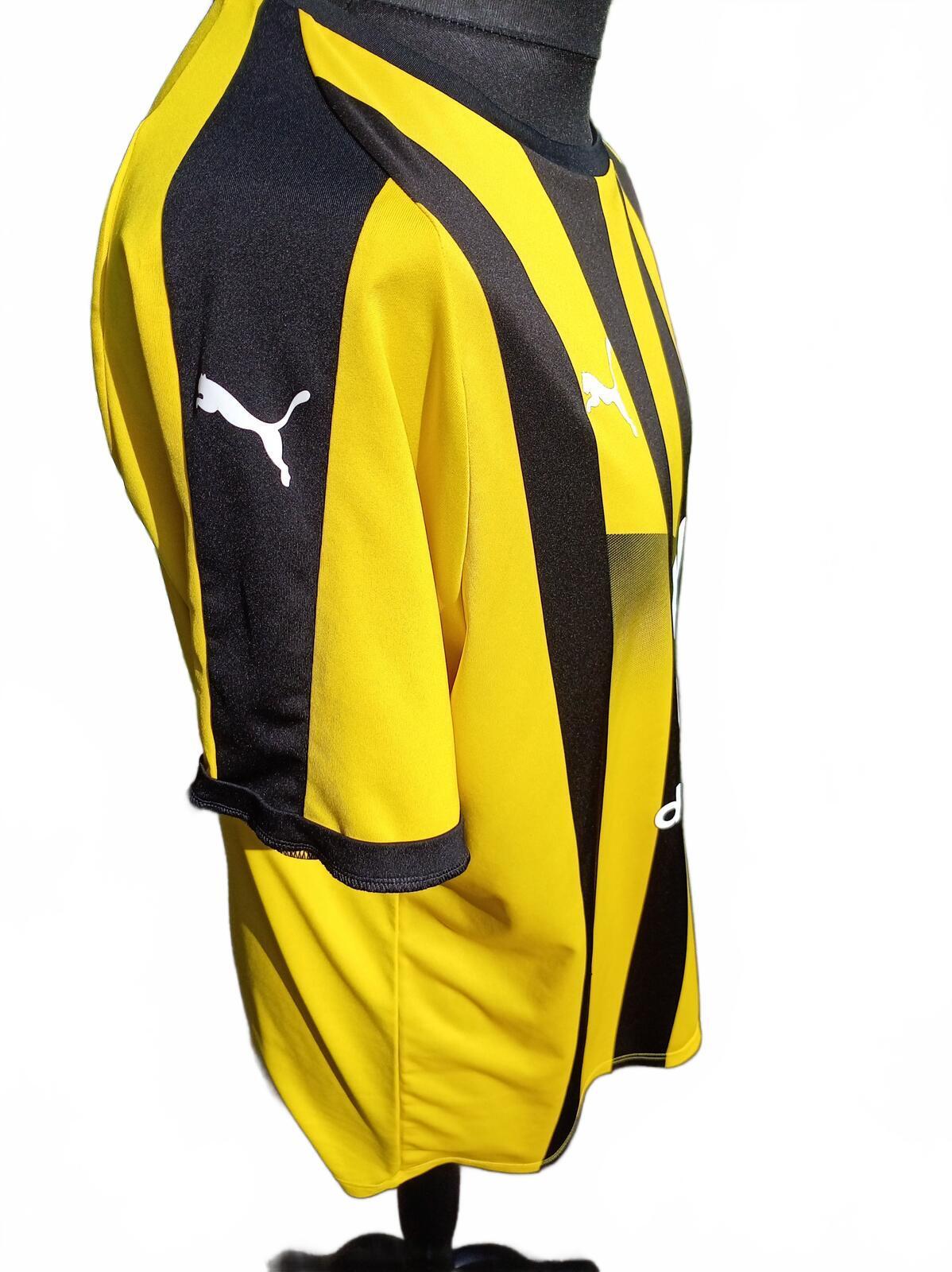 Puma Deliveroo Football Shirt XL – Yellow/Black Striped – Number 6 – Men
