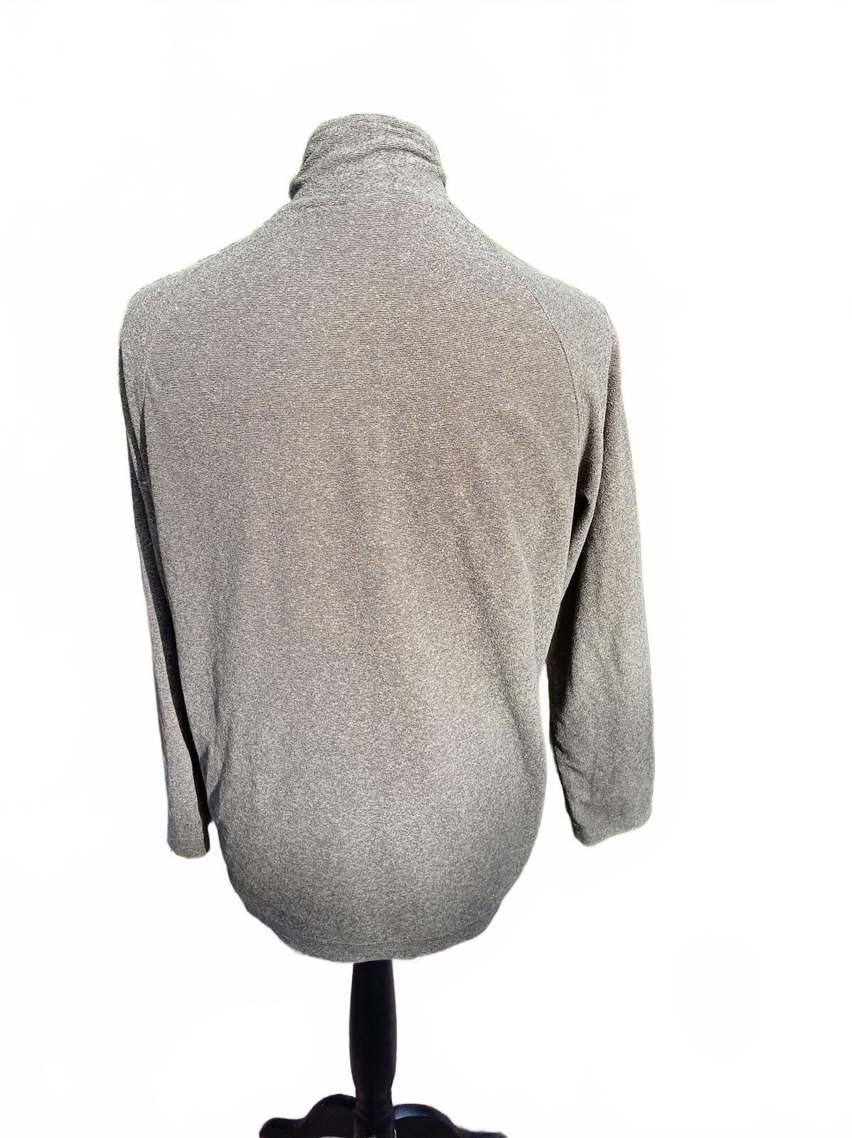 Trespass Men's Grey Marl Half Zip Long Sleeve Top Large