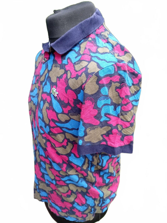 Lacoste Live Camouflage Short Sleeve Polo Shirt Size 6 - Fits like a slim Large