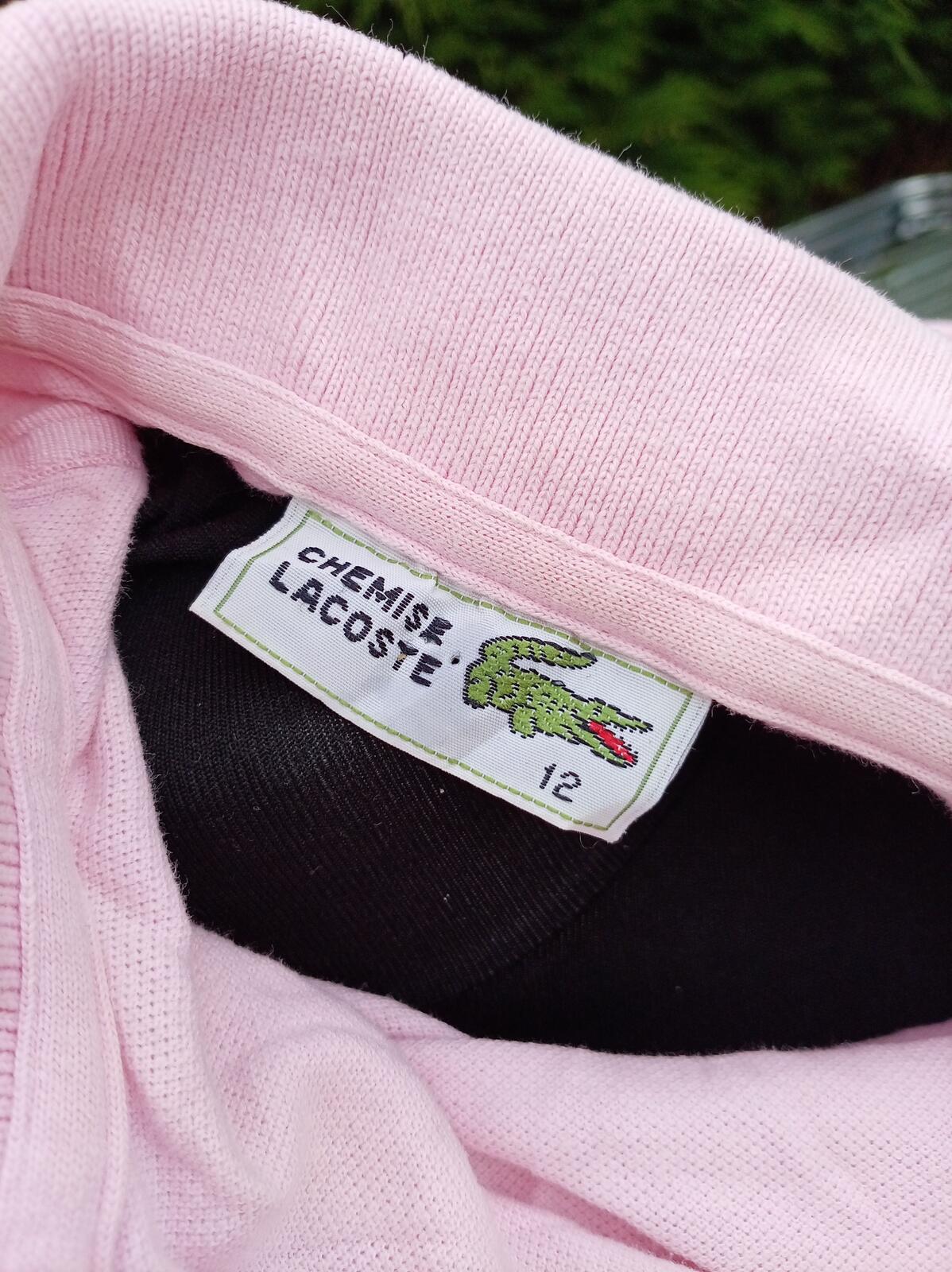 Vintage Chemise Lacoste Women's Polo Shirt Size 12 Made in Australia Pink 80s