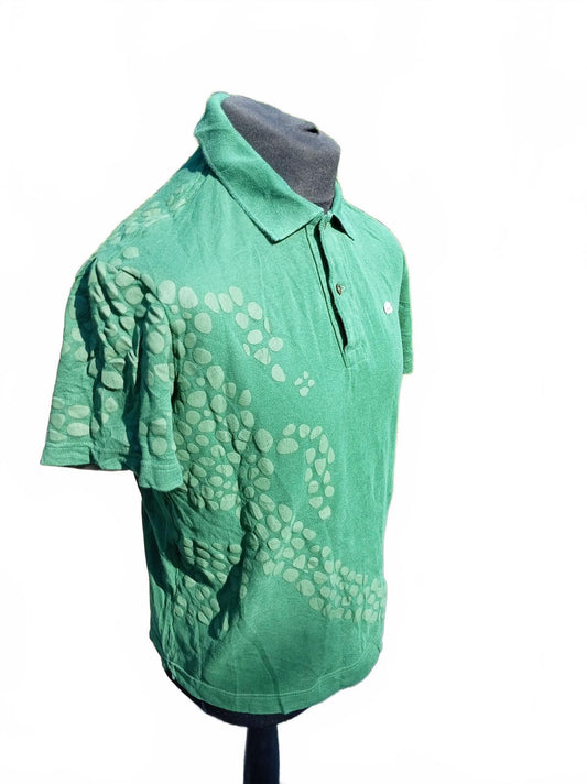 Lacoste Plastic Polo Michel Germain Green Short Sleeve Polo Shirt Size 5 / Large