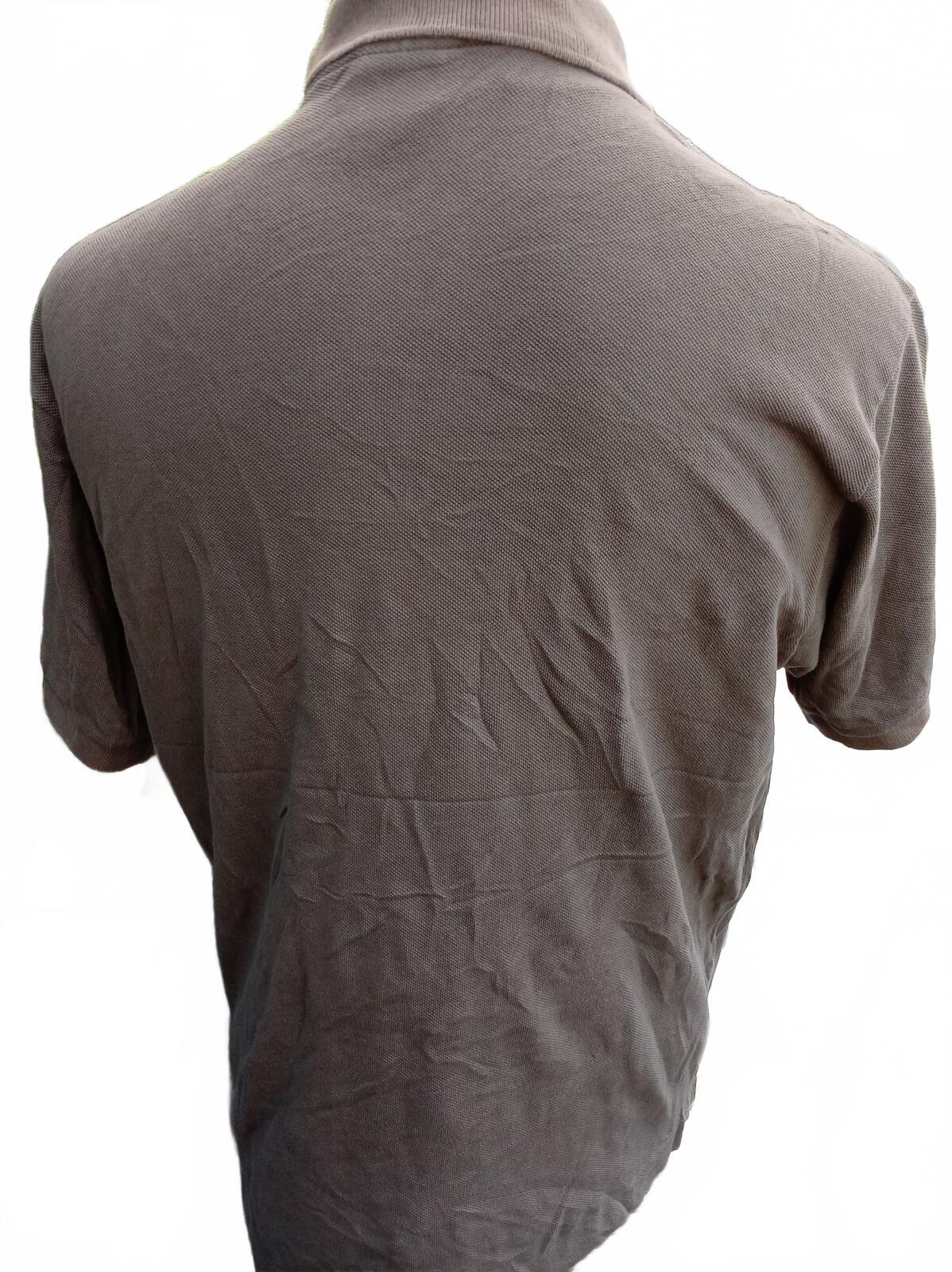 Lacoste Brown Polo Shirt with Crocodile Logo - Size 6 XL