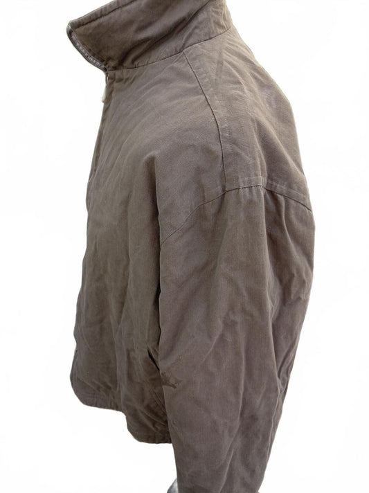 Dockers Full Zip Harrington Jacket XL Khaki Tan 26" P2P Vintage Golf Bomber Coat