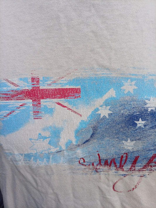 Australia Graphic T‑Shirt – Natural Artist – 100% Cotton – Size XXL – Preloved