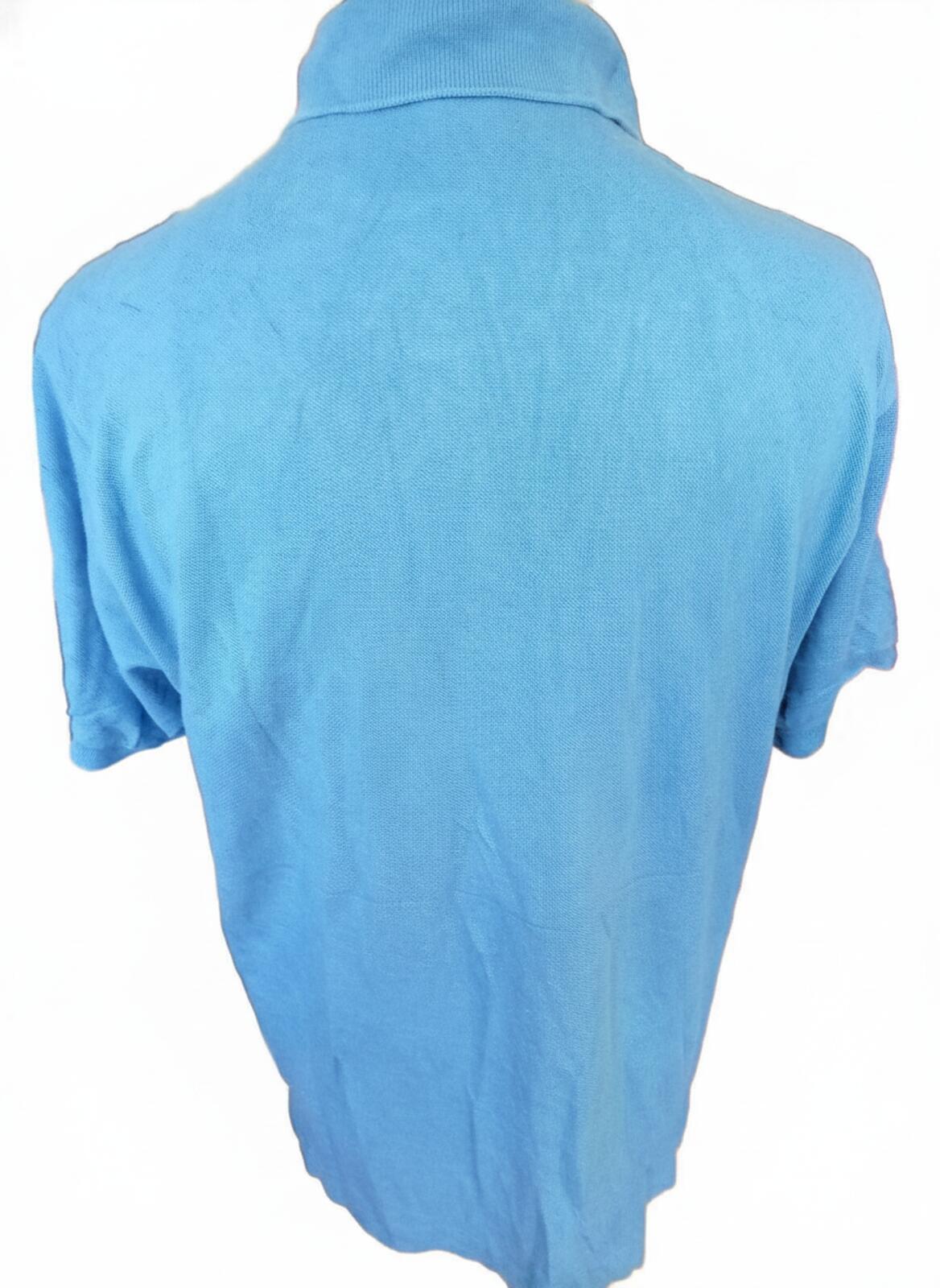 Lacoste Blue Short Sleeve Polo Shirt with Crocodile Logo - Size 7 XXL