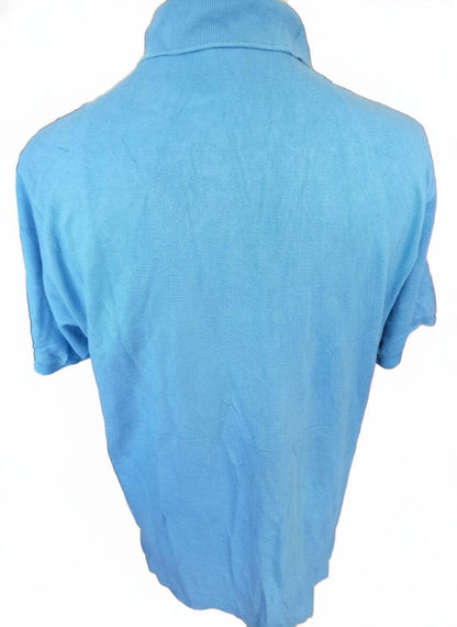 Lacoste Blue Short Sleeve Polo Shirt with Crocodile Logo - Size 7 XXL