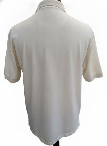 Lacoste Classic White Polo Shirt with Grey Crocodile Logo - Size 7 XXL